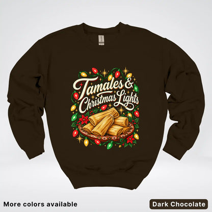 Tamales & Christmas Lights Crewneck Sweatshirt