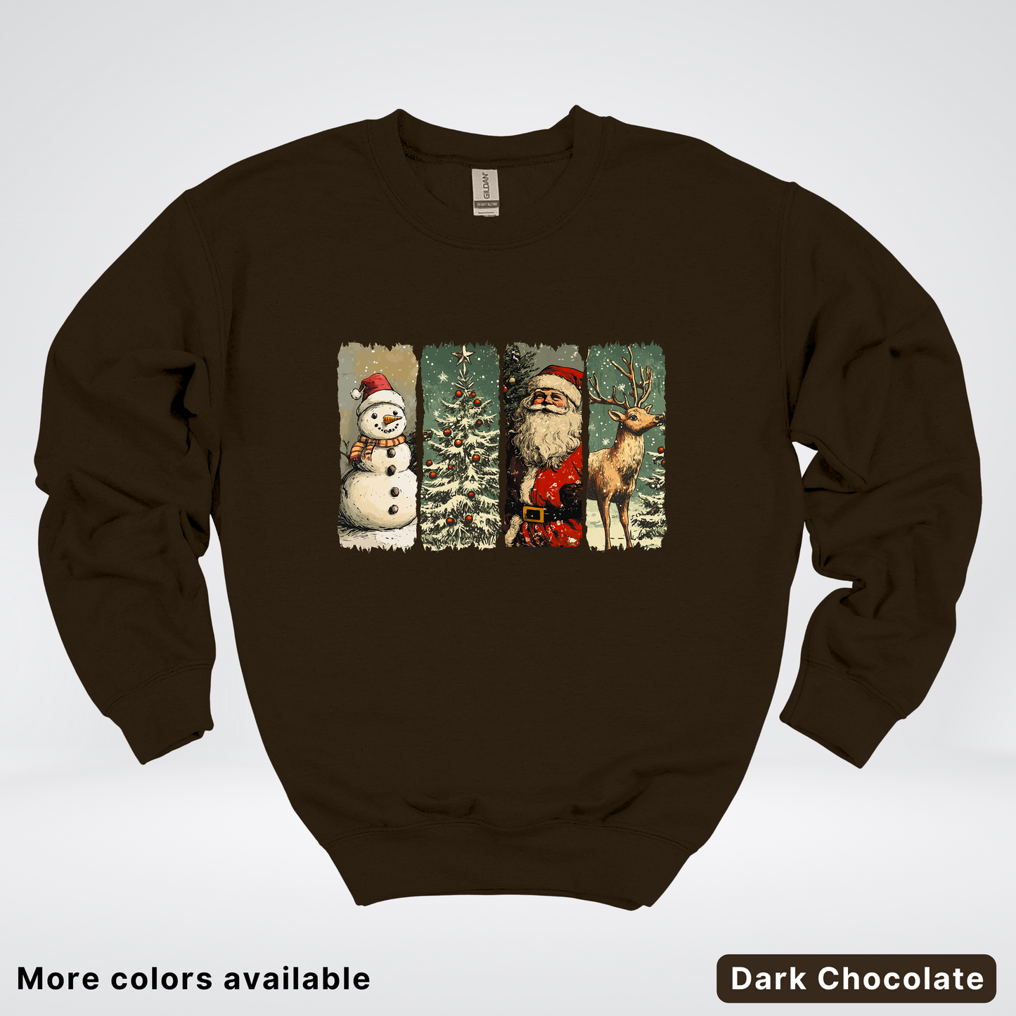 Classic Christmas Strip Art - Crewneck