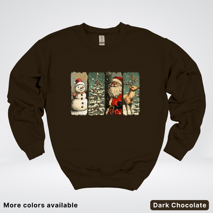 Classic Christmas Strip Art - Crewneck