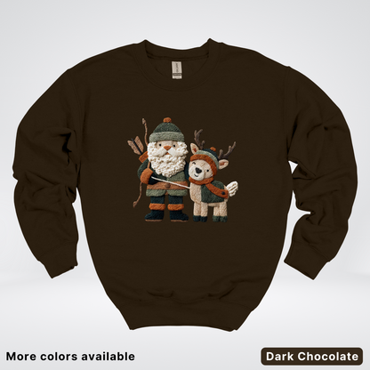 Hook Yard Faux Woodland Christmas Duo - Crewneck Sweatshirt