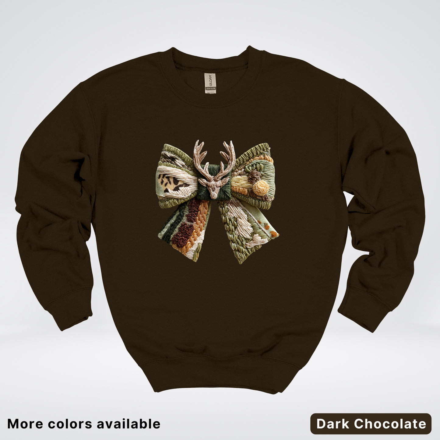 Hook Yard Faux Rustic Antler Bow - Crewneck Sweatshirt