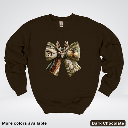 Hook Yard Faux Rustic Antler Bow - Crewneck Sweatshirt
