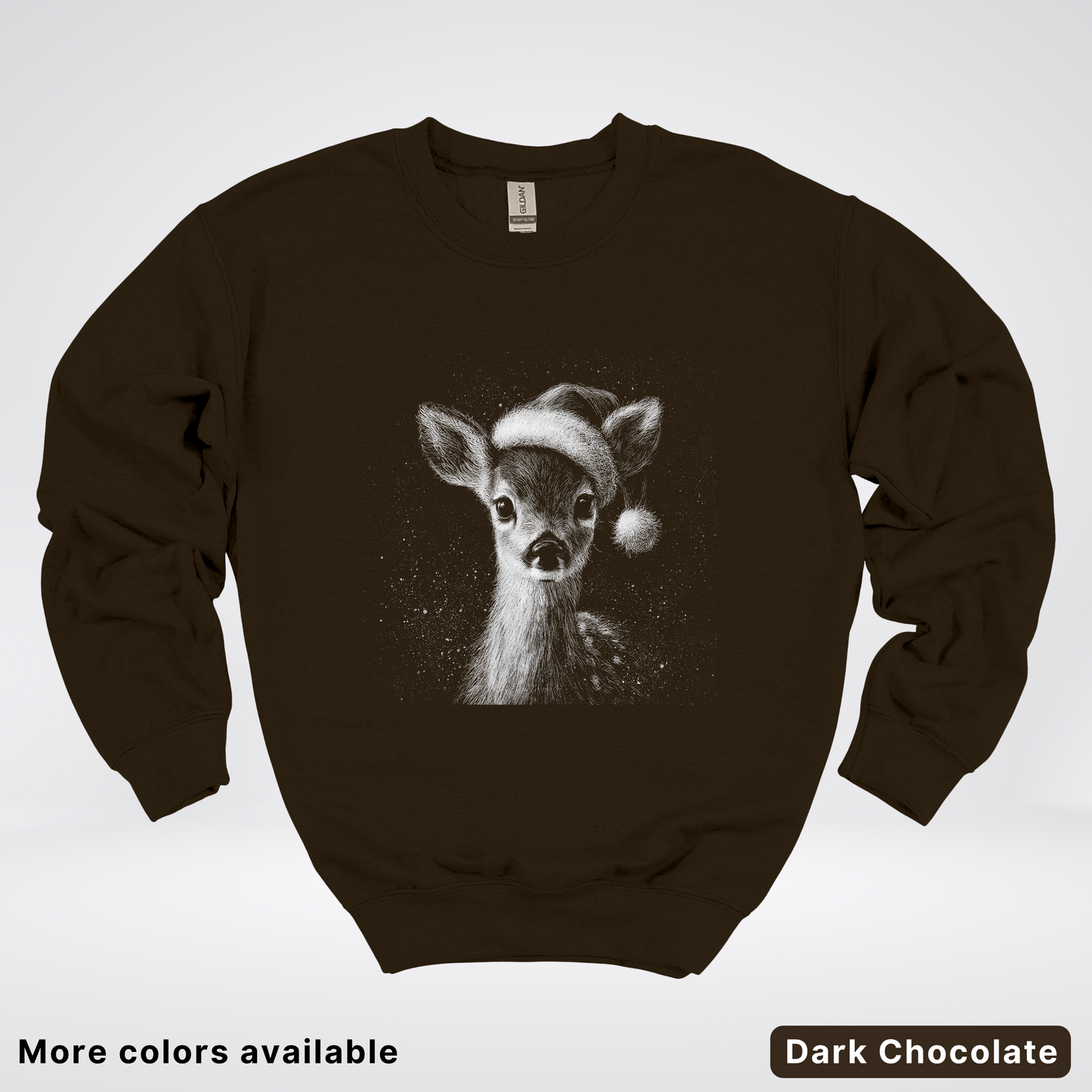 Vintage Christmas Deer - Crewneck Sweatshirt