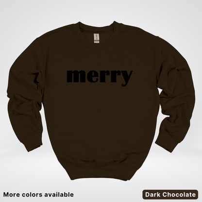 Merry - Black Design - Crewneck