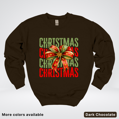 Christmas Star Bow - Crewneck Sweatshirt