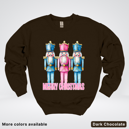 Merry Christmas Pastel Nutcrackers - Crewneck Sweatshirt