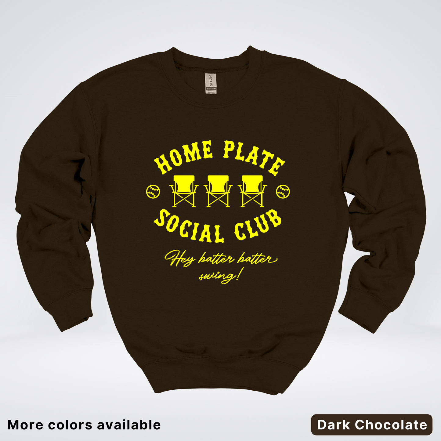 Home Plate Social Club – Yellow Design - Crewneck