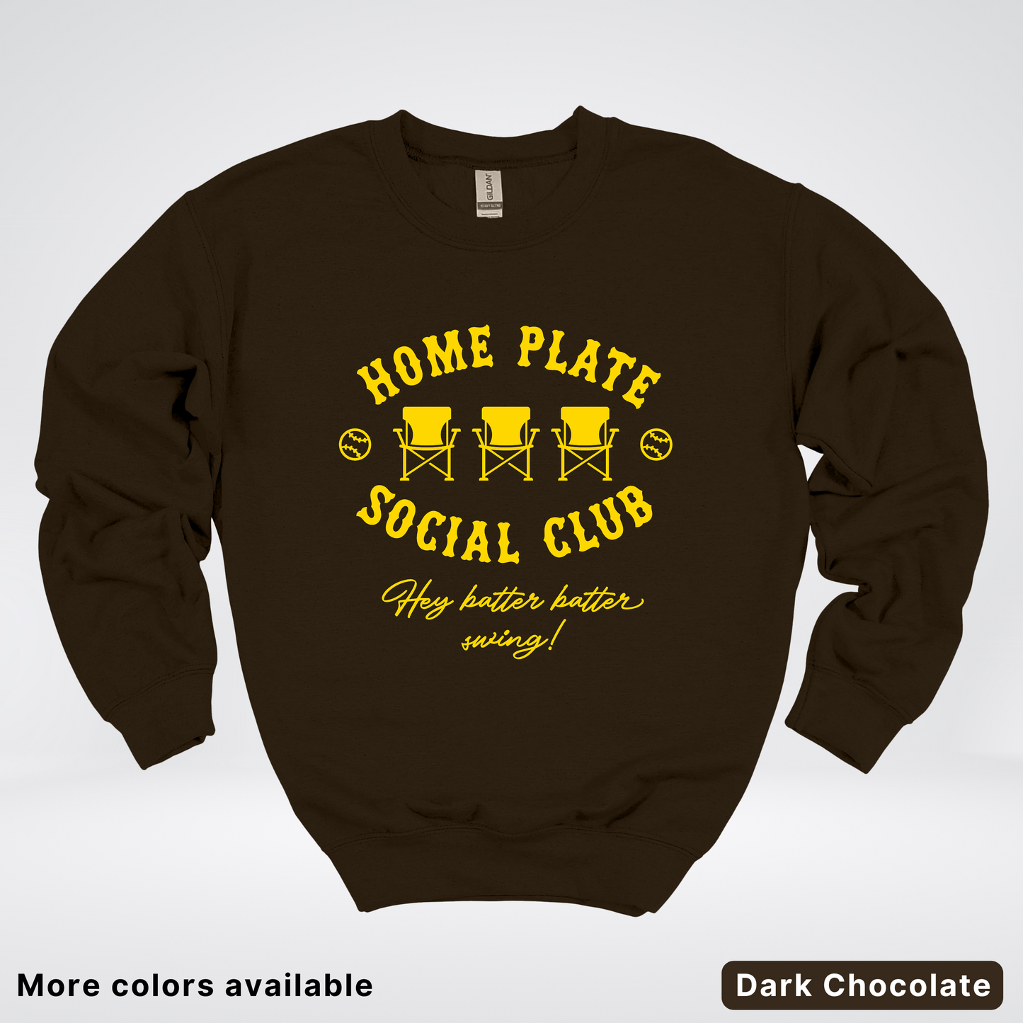 Home Plate Social Club – Gold Design - Crewneck