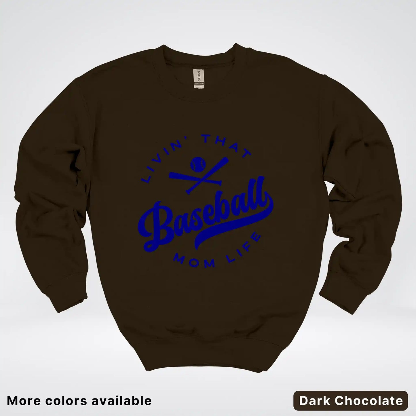 Livin' That Baseball Mom Life - Navy Design - Crewneck Sweatshirt