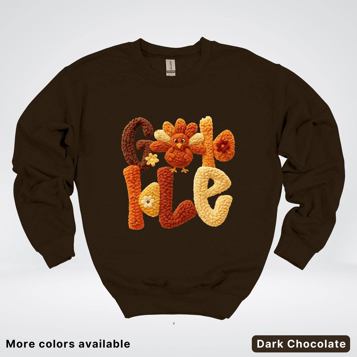 Gobble Crochet Turkey - Crewneck Sweatshirt