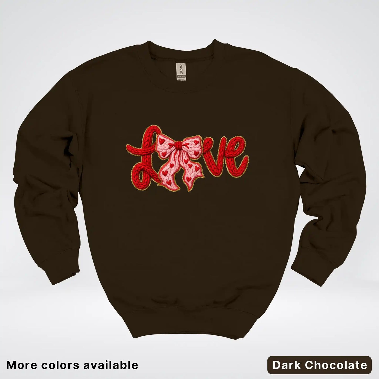 Love Bow Hook Yard Faux - Crewneck Sweatshirt