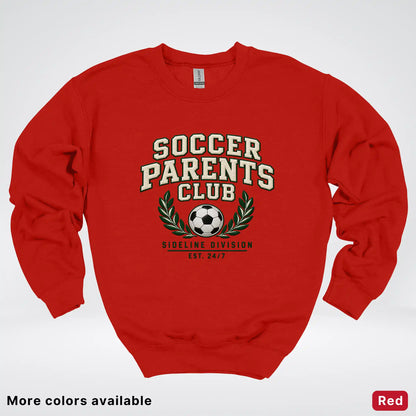 Soccer Parents Club Faux Embroidery Sideline Crewneck Sweatshirt