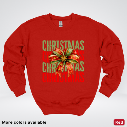 Christmas Star Bow - Crewneck Sweatshirt