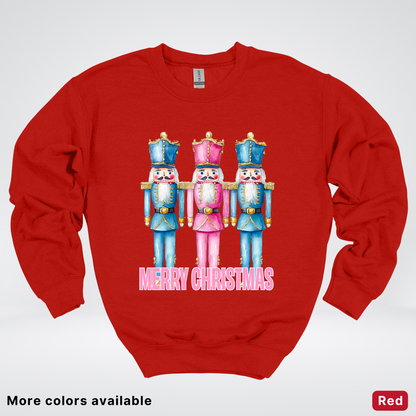Merry Christmas Pastel Nutcrackers - Crewneck Sweatshirt
