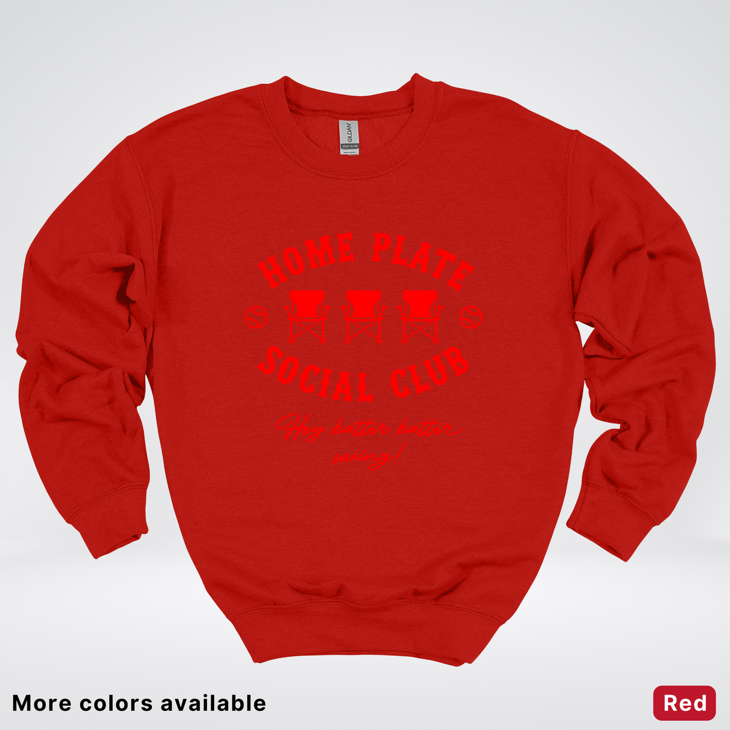 Home Plate Social Club – Red Design - Crewneck