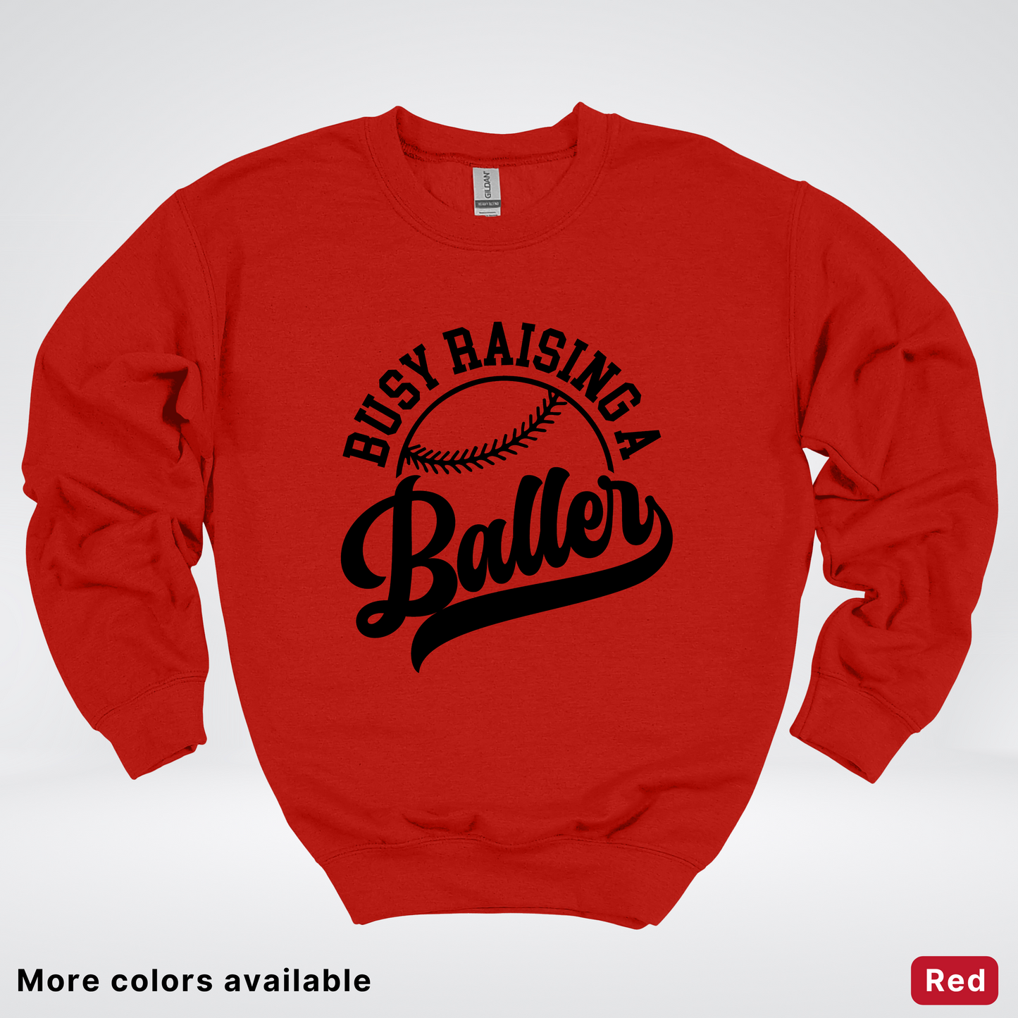 Busy Raising A Baller - Black Design - Crewneck Sweatshirt