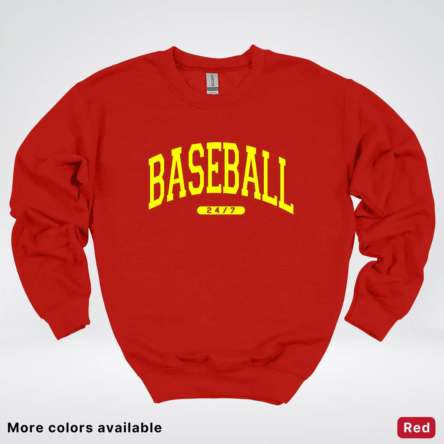 Baseball 24/7 – Yellow Design - Crewneck Sweatshirt