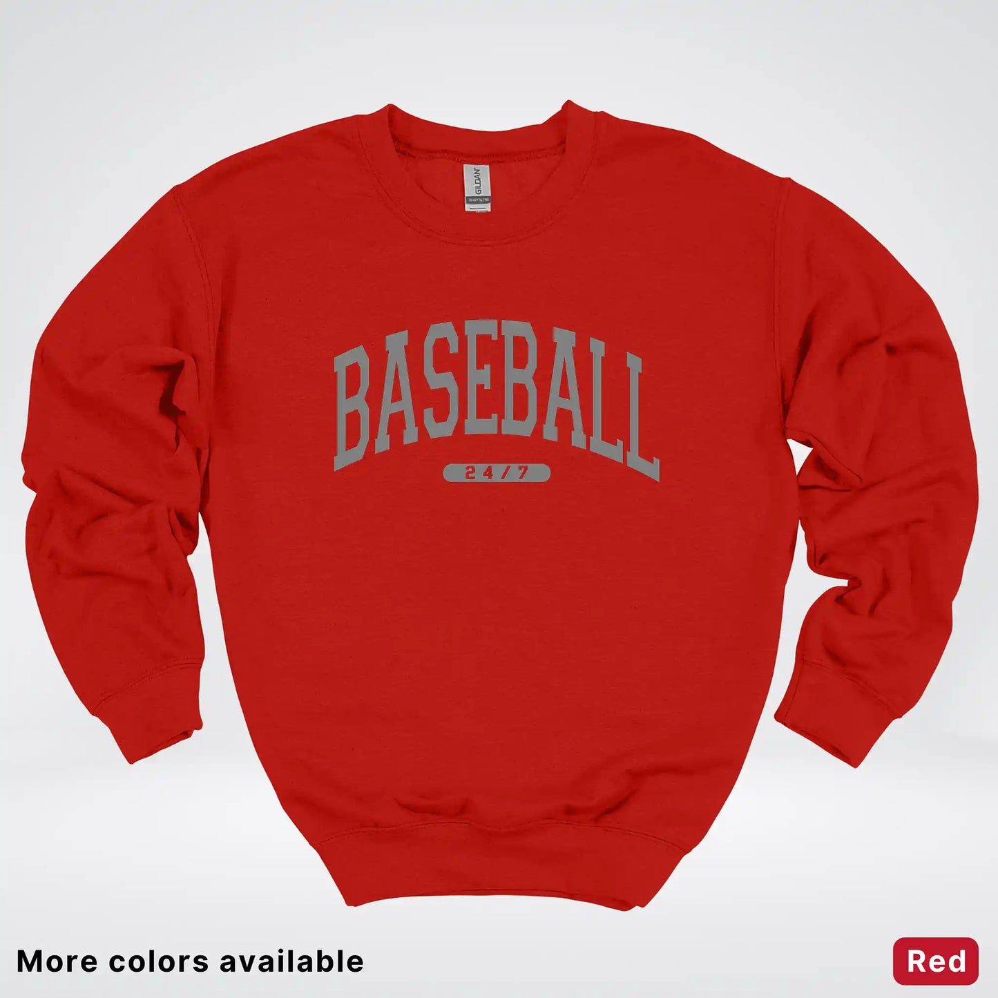 Baseball 24/7 – Gray Design - Crewneck Sweatshirt