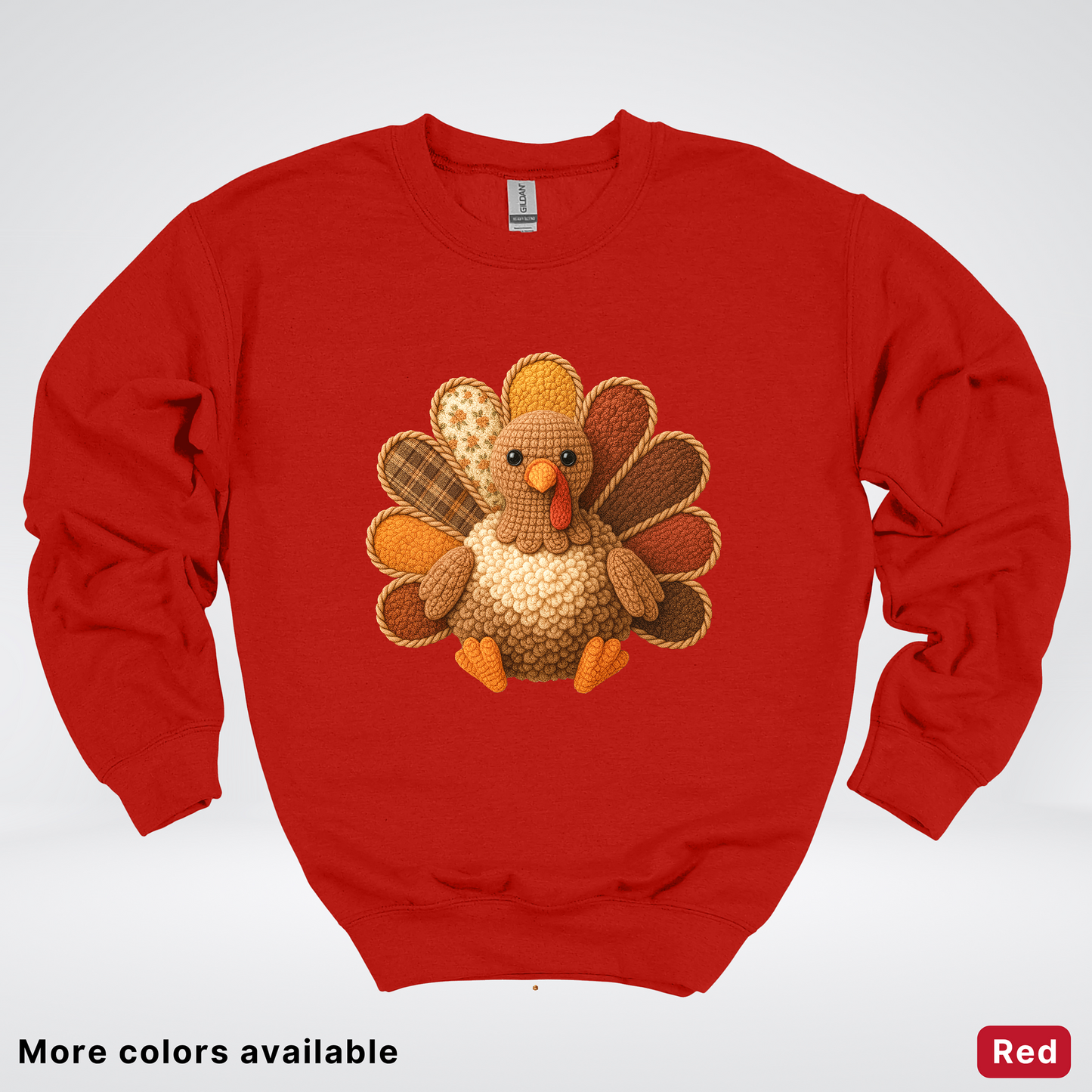Turkey Crochet Thanksgiving Fall - Crewneck Sweatshirts