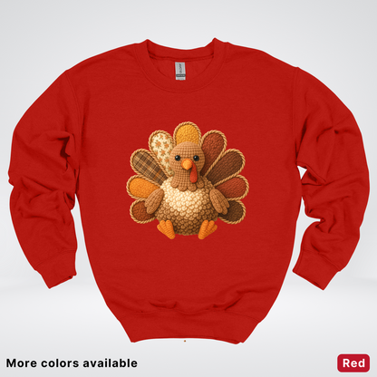 Turkey Crochet Thanksgiving Fall - Crewneck Sweatshirts