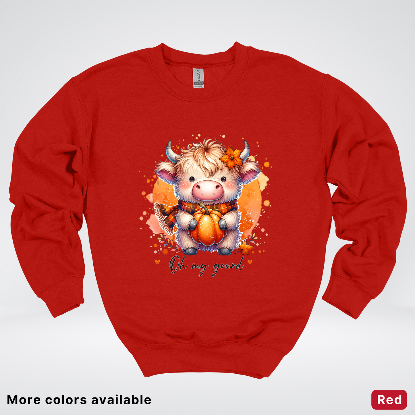 Oh My Gourd Small Cow Calf Pumpkin - Crewneck Sweatshirts