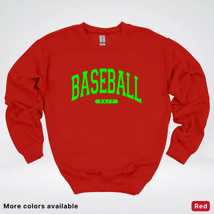 Baseball 24/7 – Green Design - Crewneck Sweatshirt