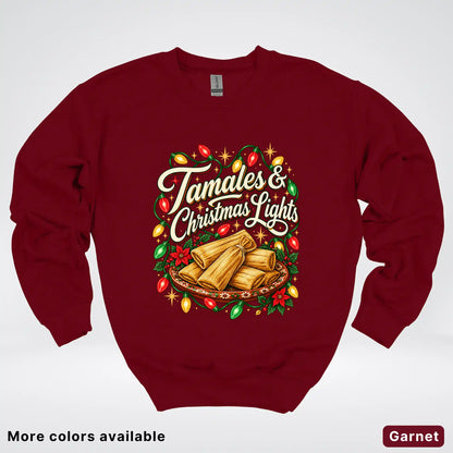 Tamales & Christmas Lights Crewneck Sweatshirt