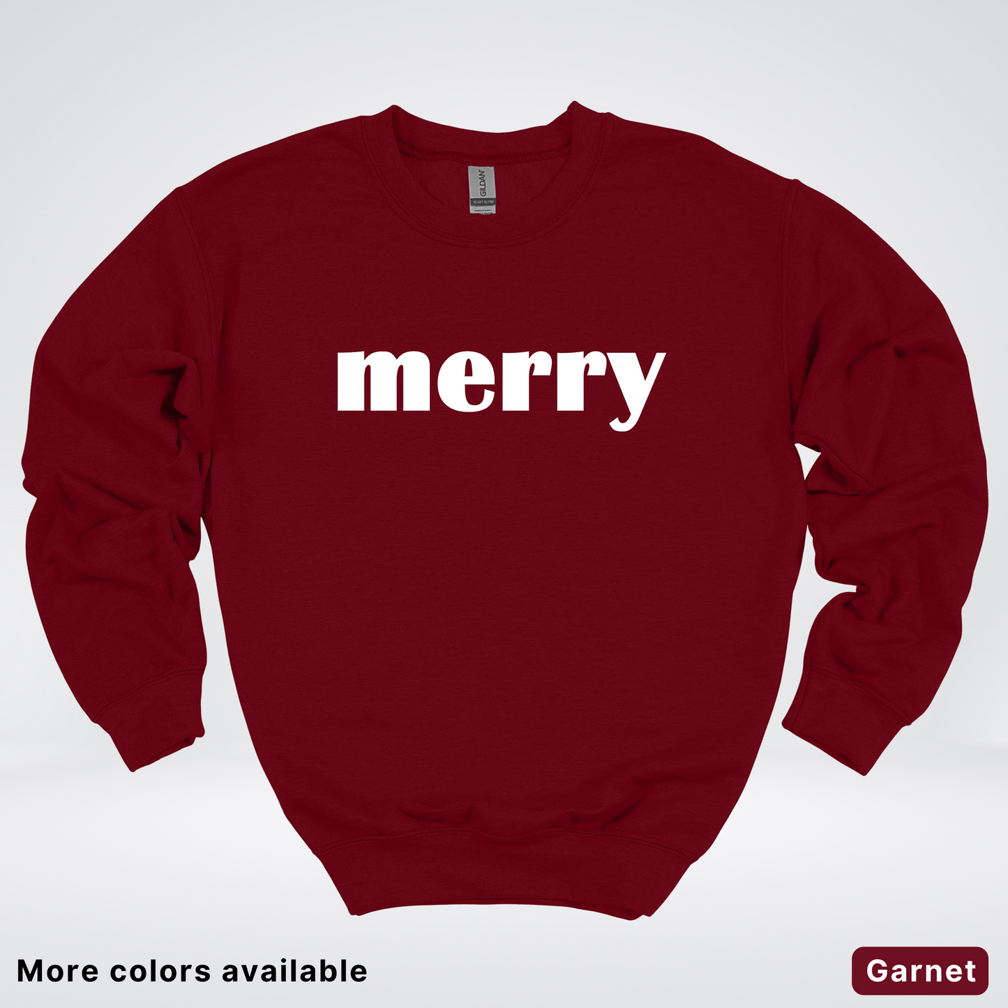 Merry - White Design - Crewneck