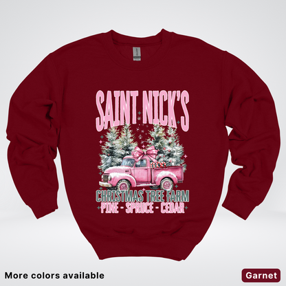 Saint Nick's Christmas Tree Farm - Crewneck Sweatshirt