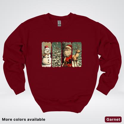 Classic Christmas Strip Art - Crewneck