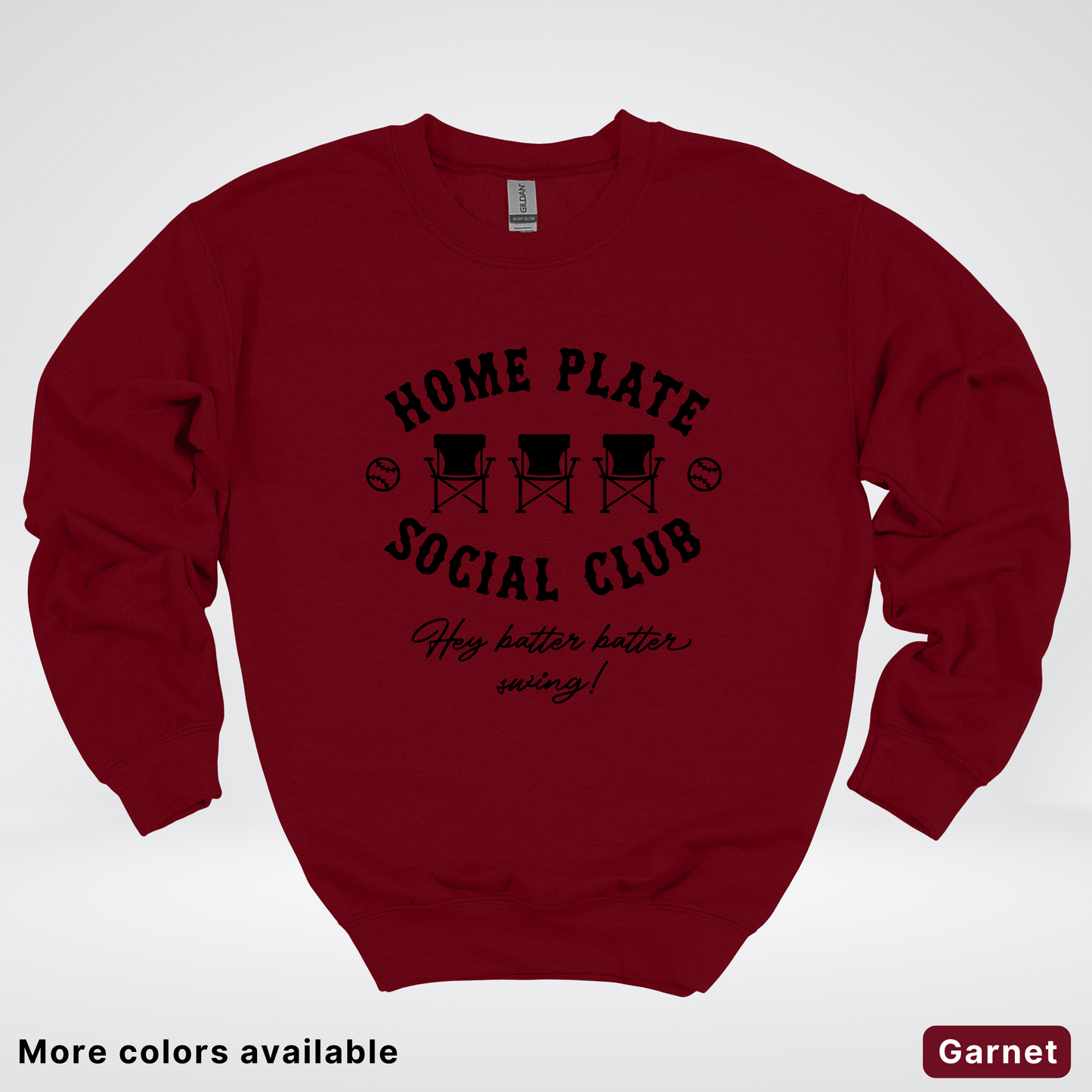 Home Plate Social Club – Black Design - Crewneck