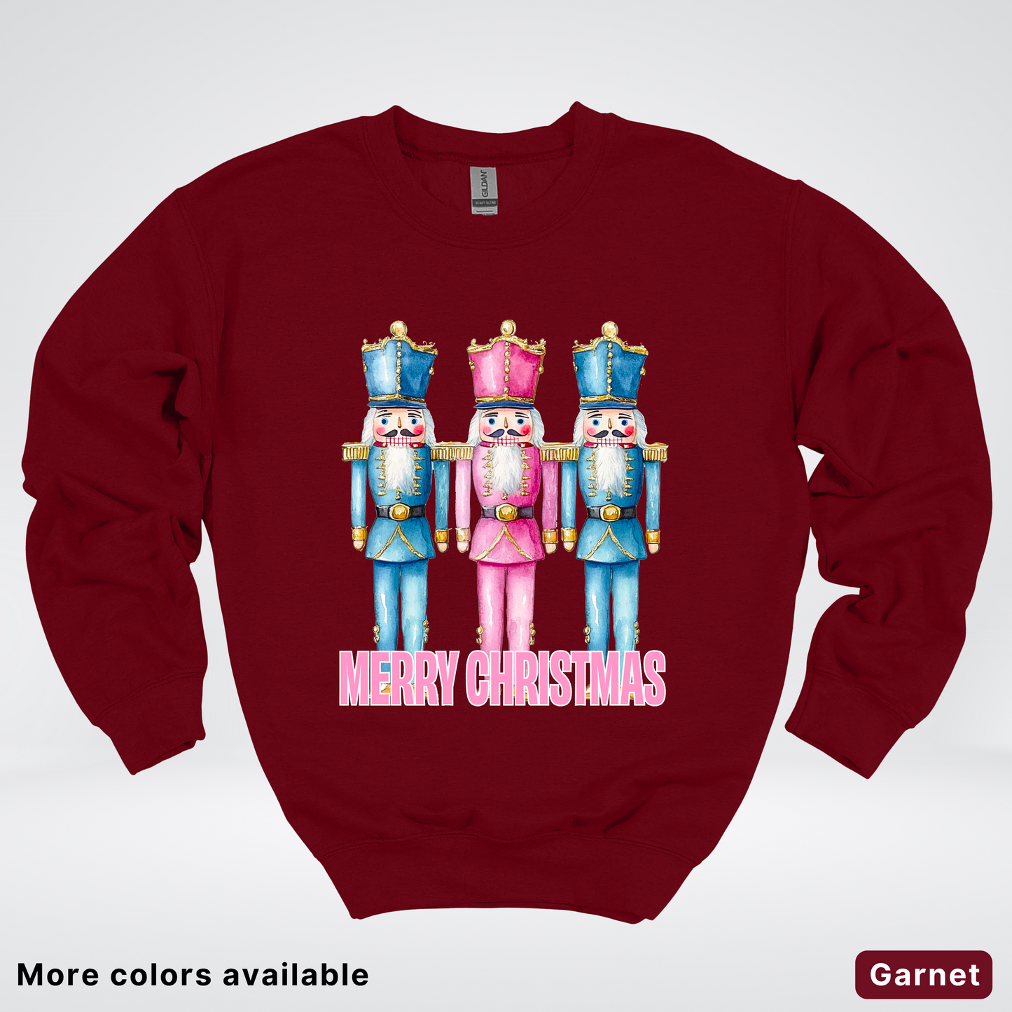 Merry Christmas Pastel Nutcrackers - Crewneck Sweatshirt