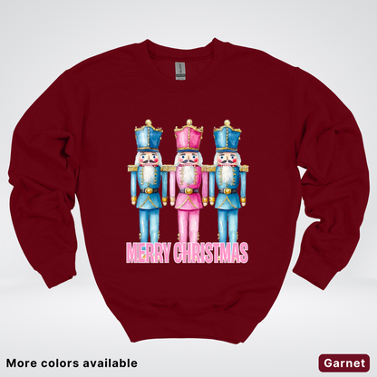 Merry Christmas Pastel Nutcrackers - Crewneck Sweatshirt