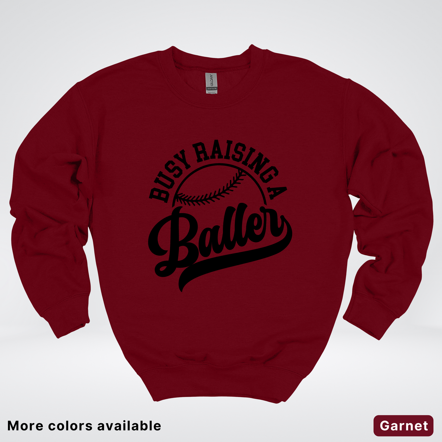 Busy Raising A Baller - Black Design - Crewneck Sweatshirt