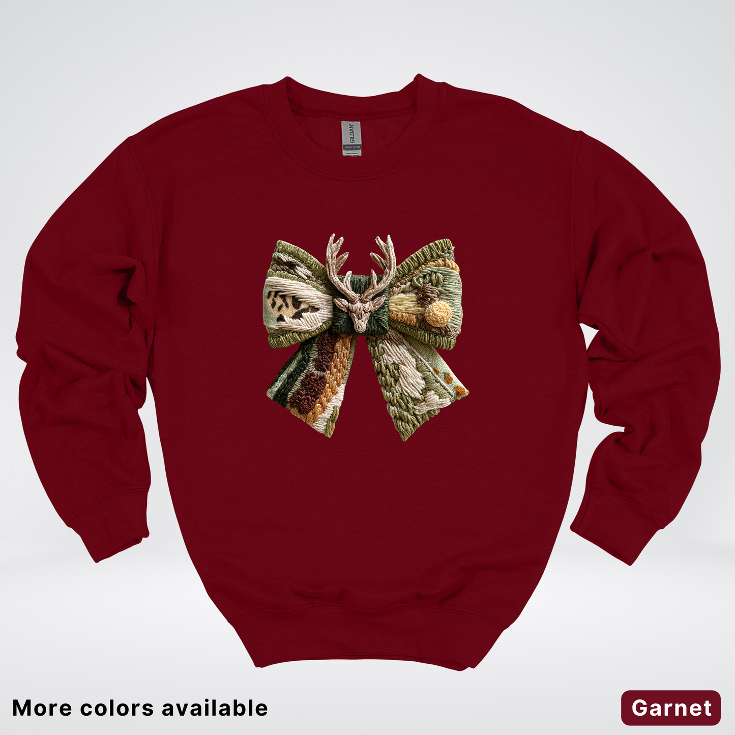 Hook Yard Faux Rustic Antler Bow - Crewneck Sweatshirt