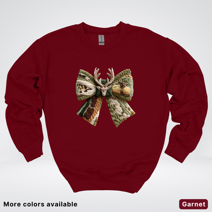 Hook Yard Faux Rustic Antler Bow - Crewneck Sweatshirt