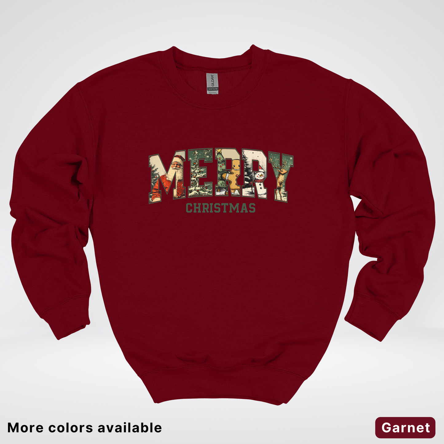 Vintage Merry Christmas Varsity - Crewneck