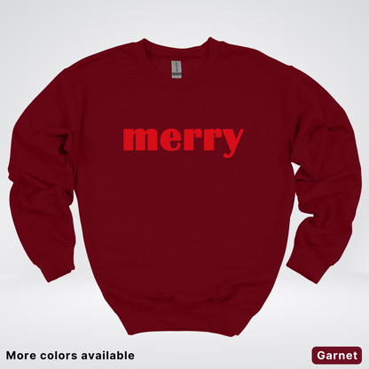Merry - Red Design - Crewneck