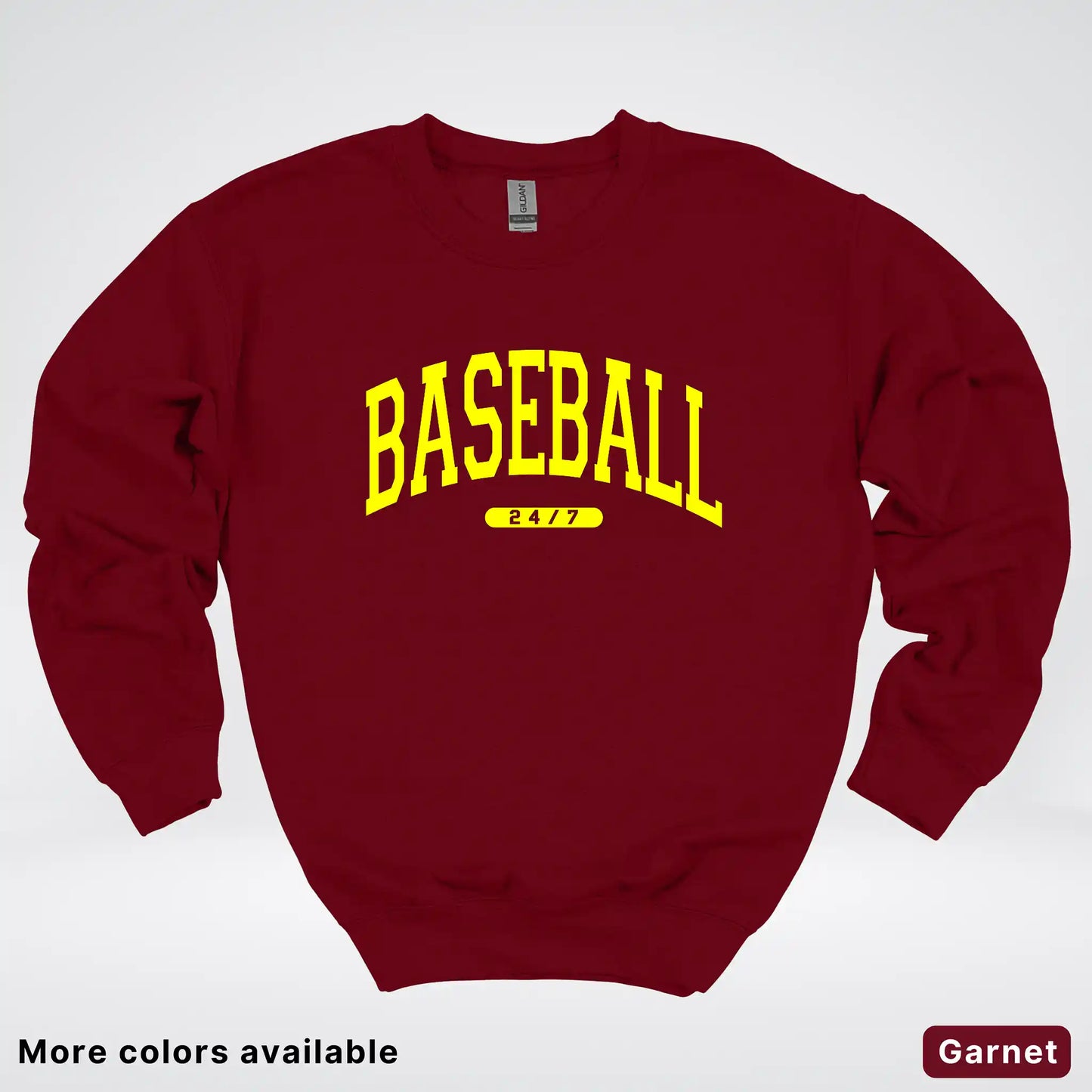Baseball 24/7 – Yellow Design - Crewneck Sweatshirt