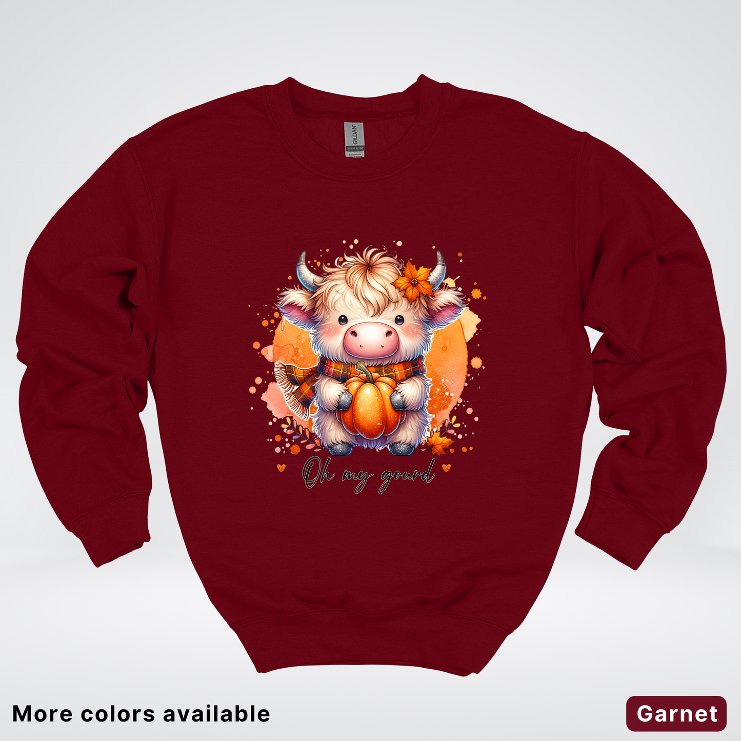 Oh My Gourd Small Cow Calf Pumpkin - Crewneck Sweatshirts