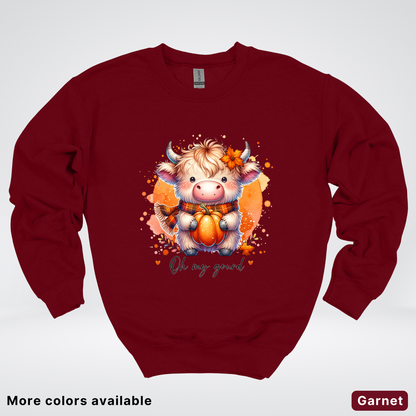 Oh My Gourd Small Cow Calf Pumpkin - Crewneck Sweatshirts