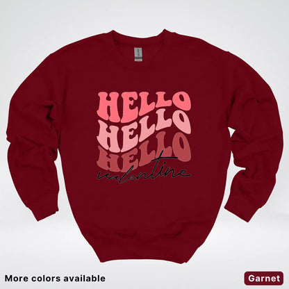 Hello Hello Hello Valentine - Crewneck Sweatshirt