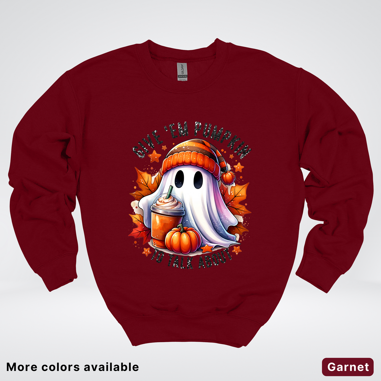 Give Em Pumpkin Ghost To Talk About - Crewneck Sweatshirts