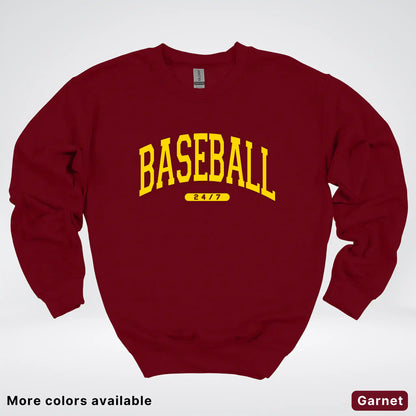 Baseball 24/7 – Gold Design - Crewneck Sweatshirt