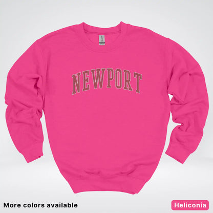 Newport Destination - Red Design - Crewneck Sweatshirt