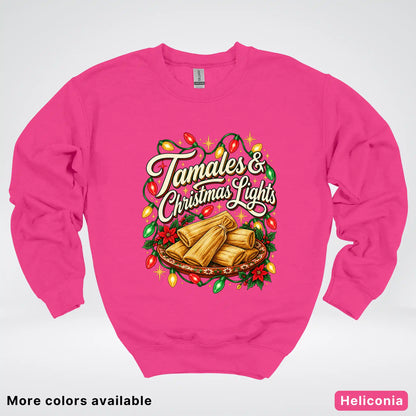 Tamales & Christmas Lights Crewneck Sweatshirt