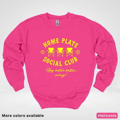 Home Plate Social Club – Yellow Design - Crewneck