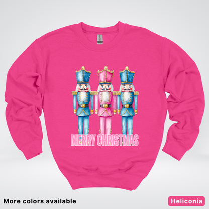 Merry Christmas Pastel Nutcrackers - Crewneck Sweatshirt
