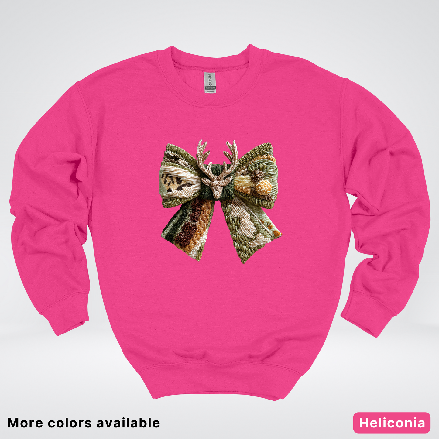 Hook Yard Faux Rustic Antler Bow - Crewneck Sweatshirt