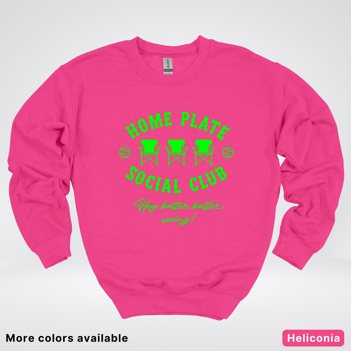 Home Plate Social Club – Green Design - Crewneck